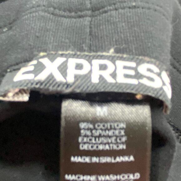 EXPRESS Black Skinny Lace Hem Mid Rise Legging - Picture 5 of 7